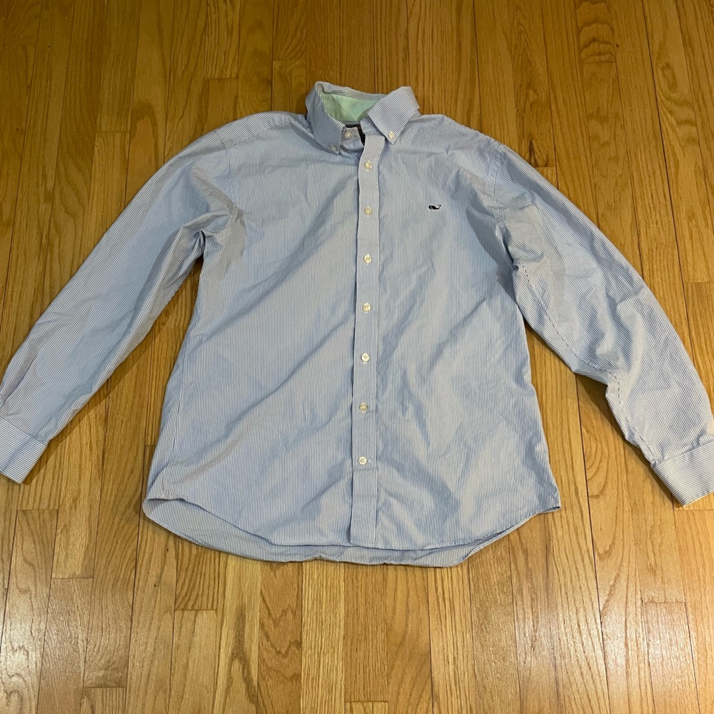 Vineyard Vines Blue and White Striped Shirt